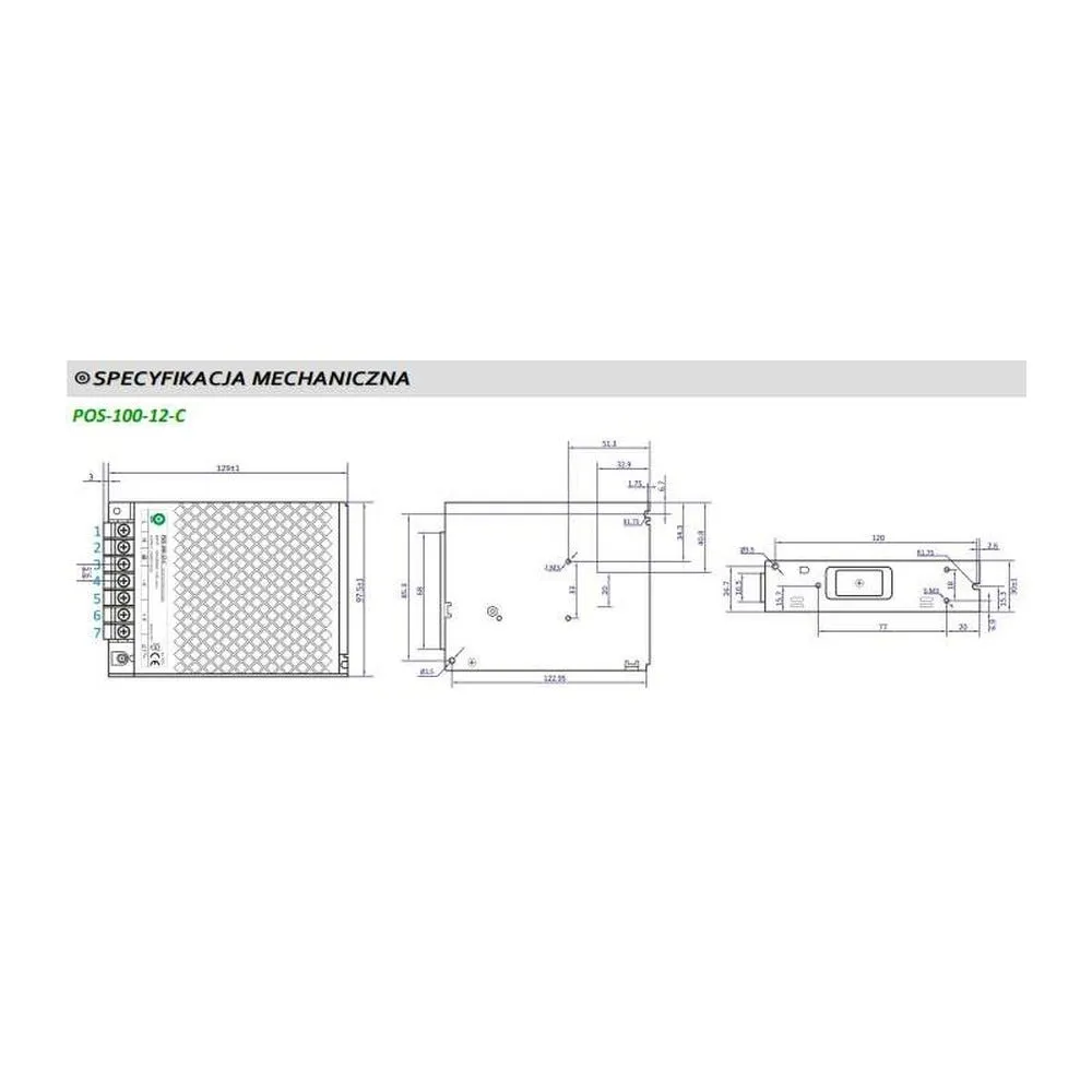 Alimentation à découpage led 100w 12v pour led