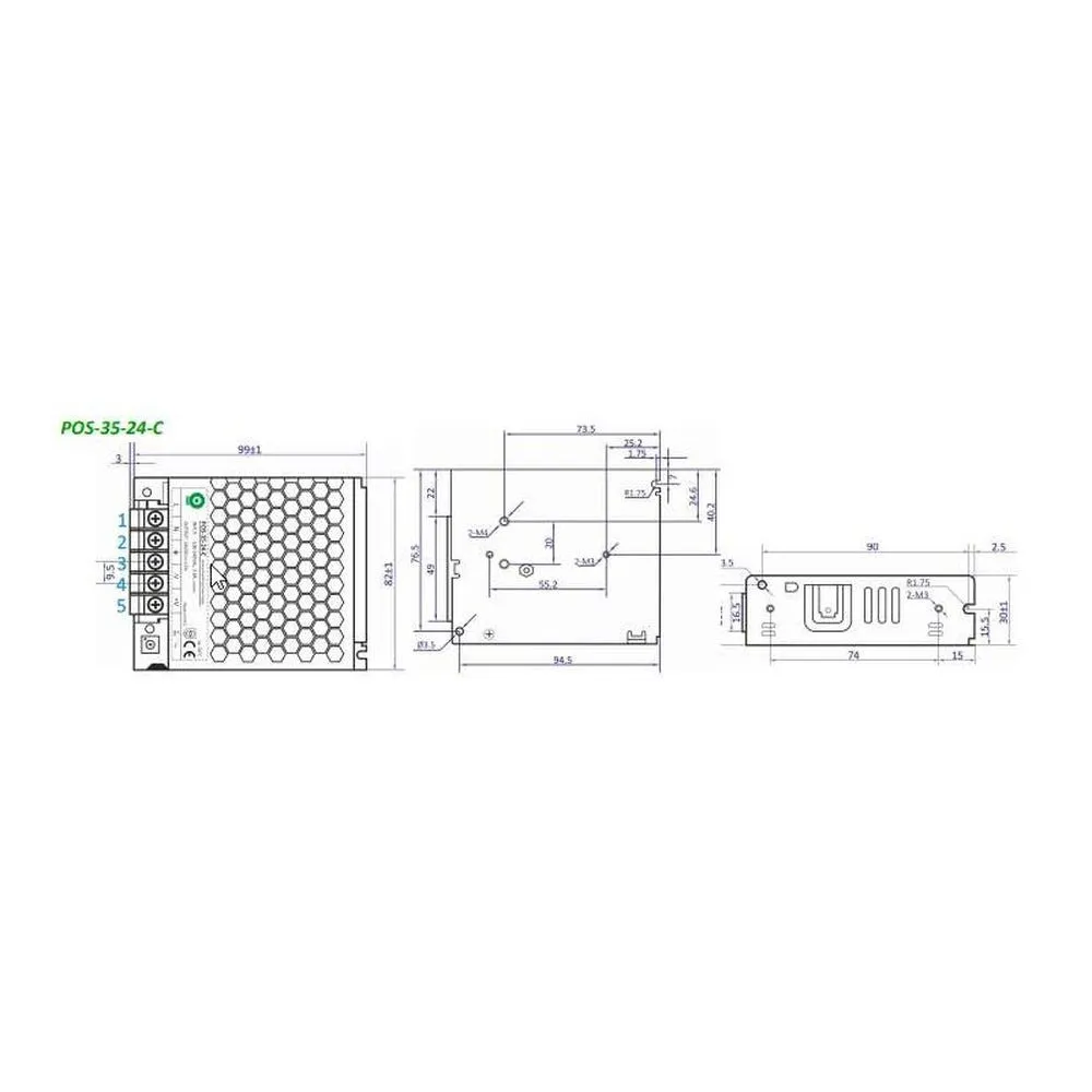 Alimentation à découpage led 35w 24v pour led
