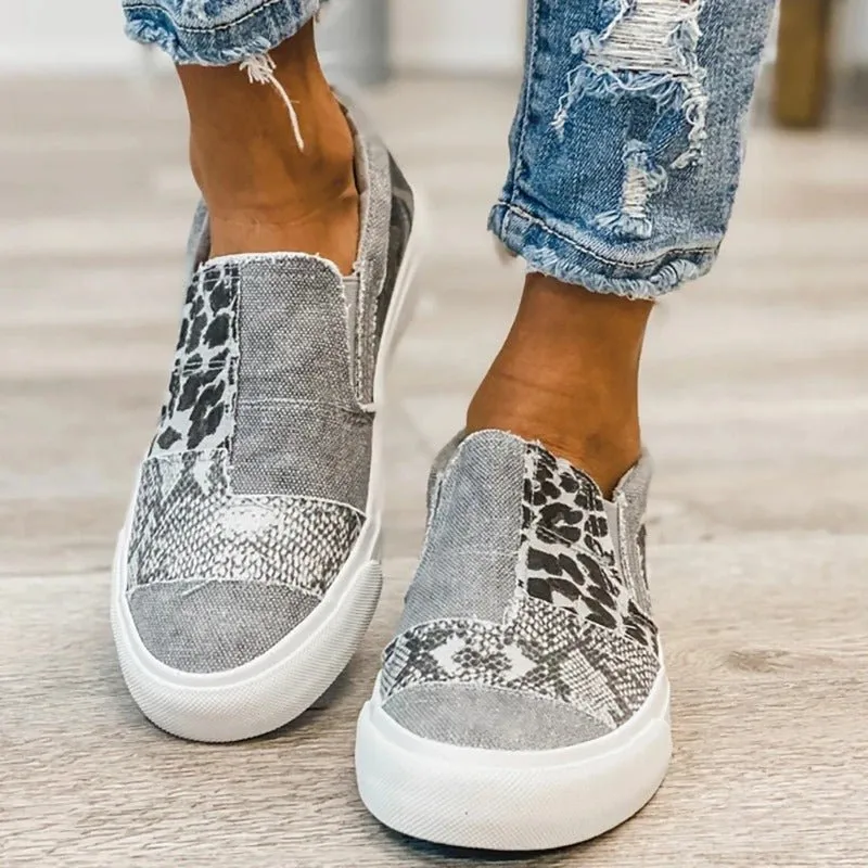 Baskets Femme Toile Ashley Python (Nouvelle Collection)
