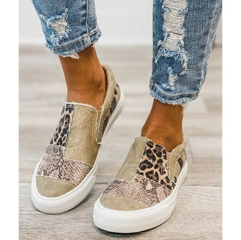 Baskets Femme Toile Ashley Python (Nouvelle Collection)