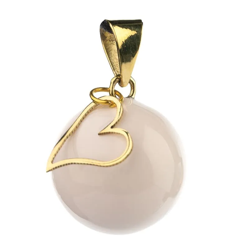 Bola blanc cœur doré