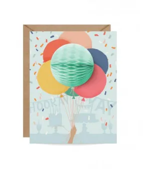 Carte d'anniversaire pop-up Ballons