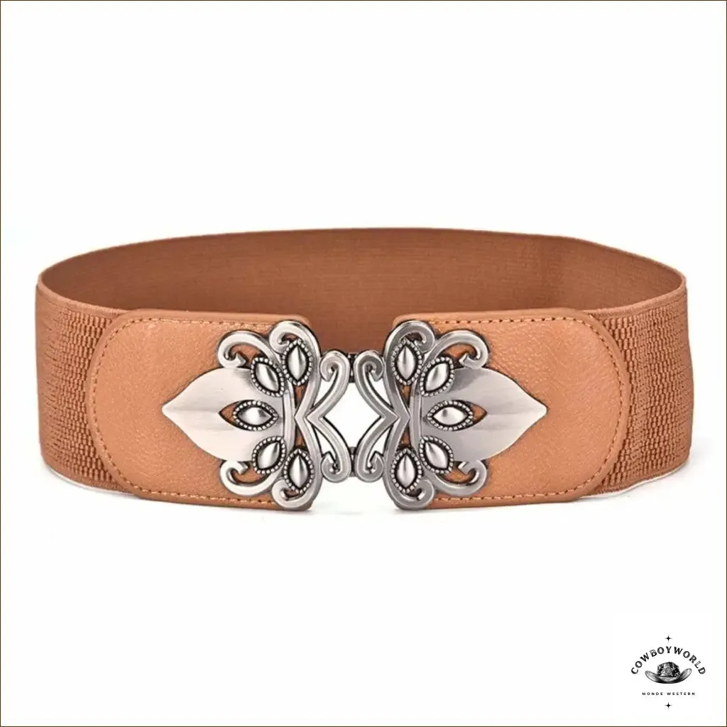 Ceinture Cowboy Double Boucle Rouge