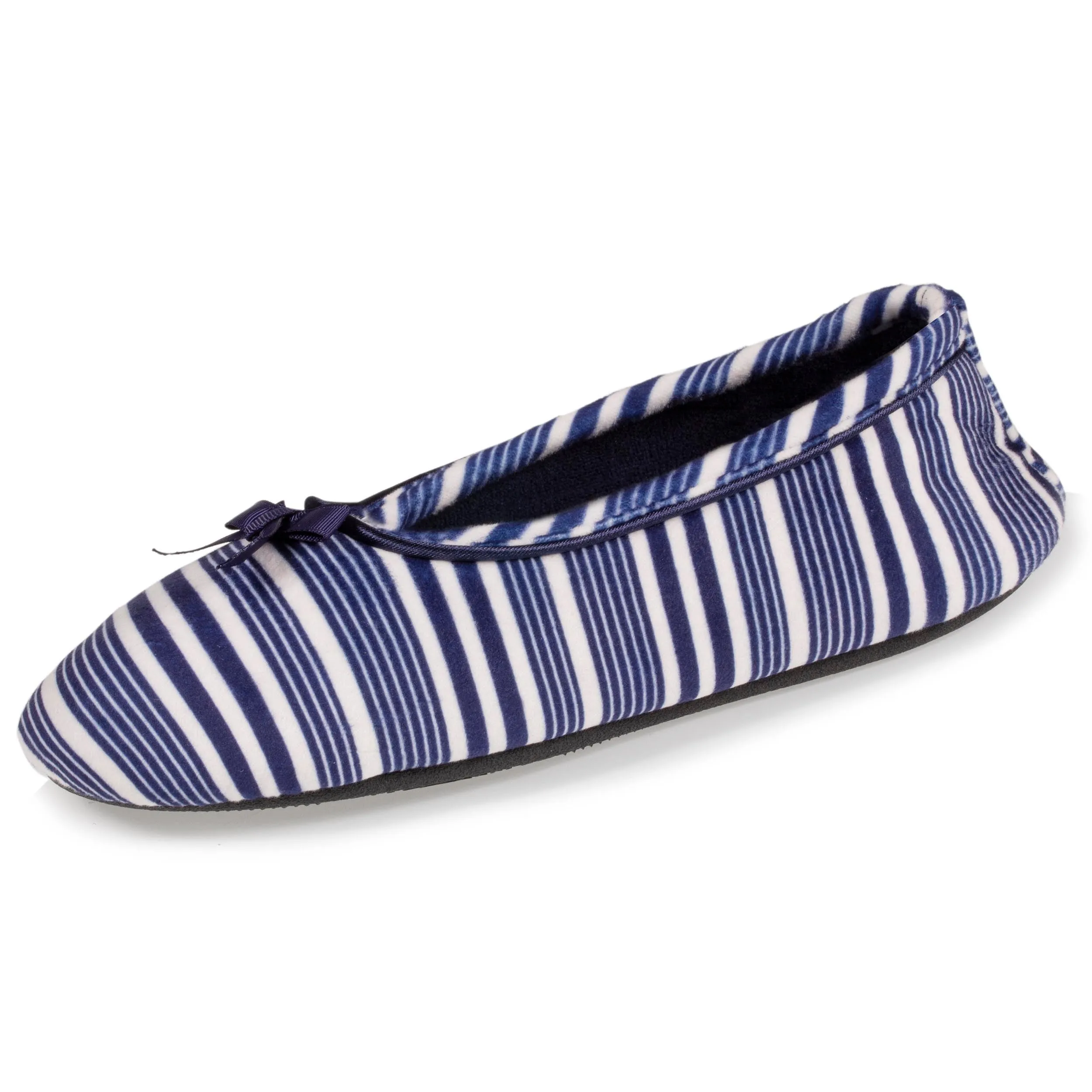 Chaussons ballerines Femme Marinière Petit Nœud