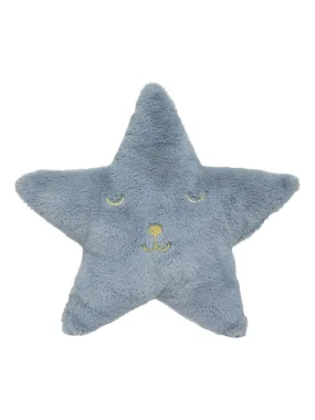 Coussin étoile imitation fourrure - Bleu