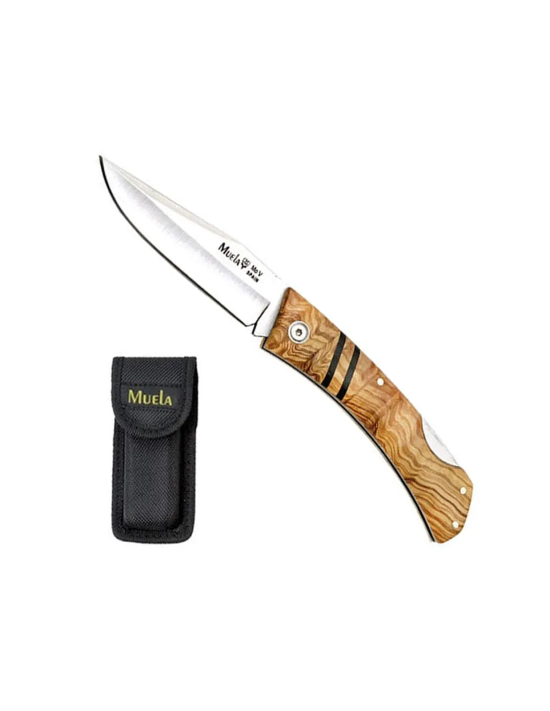 Couteau de marque olive Muela avec serrure arrière (19 cm.) ⚔️ Boutique Épées