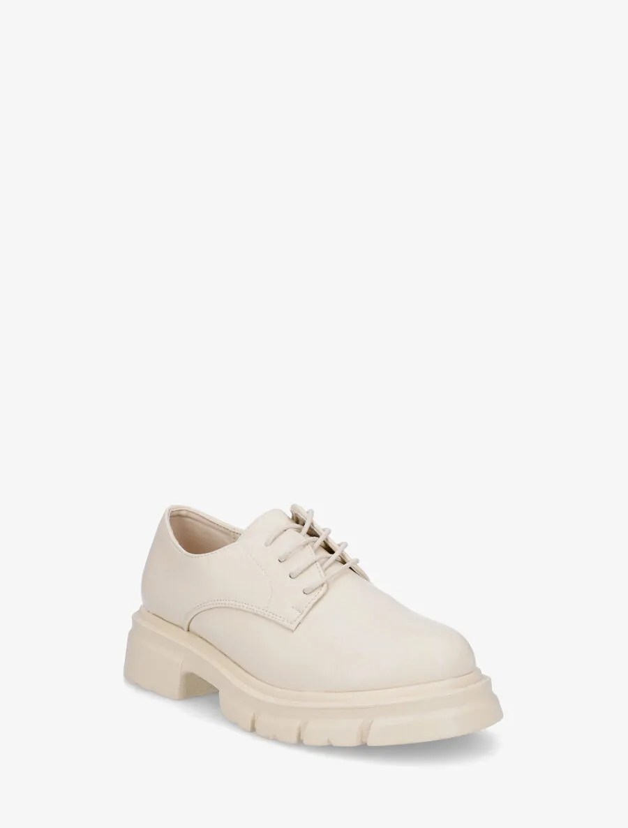 Derbies unies en simili - Beige