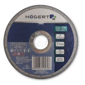 Disques a tronçonner pour métal diam. 125mmx1mm - HOGERT HT6D602