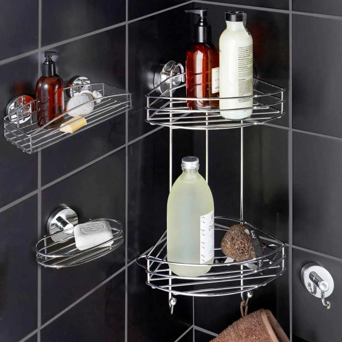 Etagère d'angle 2 niveaux ORIO | 3 Suisses