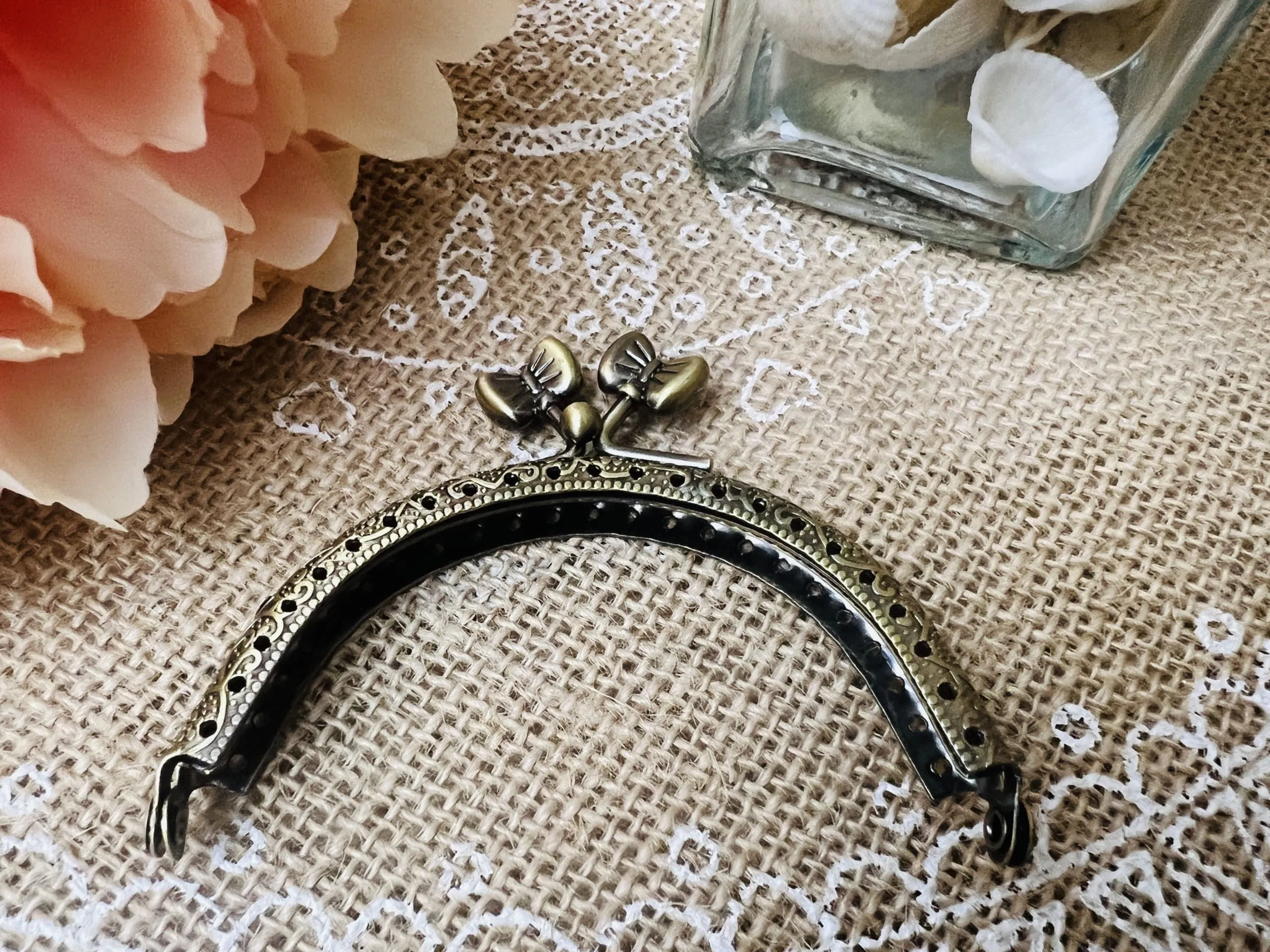 Fermoir de porte monnaie Bronze noeud10.5cm - Lou Passion