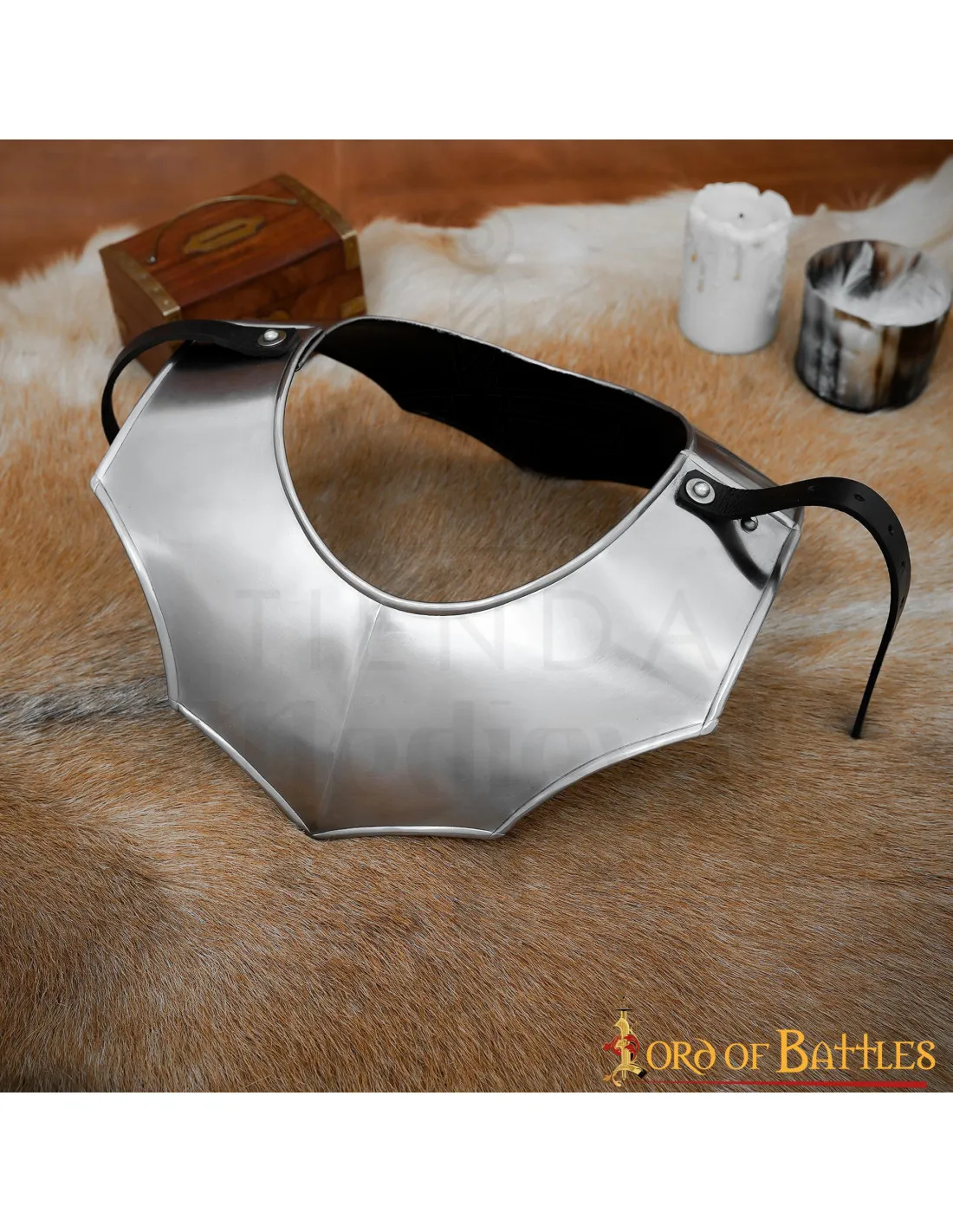 Gorgerin médiéval simple, finition polie ⚔️ Boutique Épées