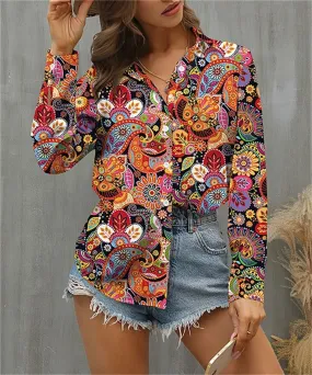 Haut Femme Hippie Psychédélique