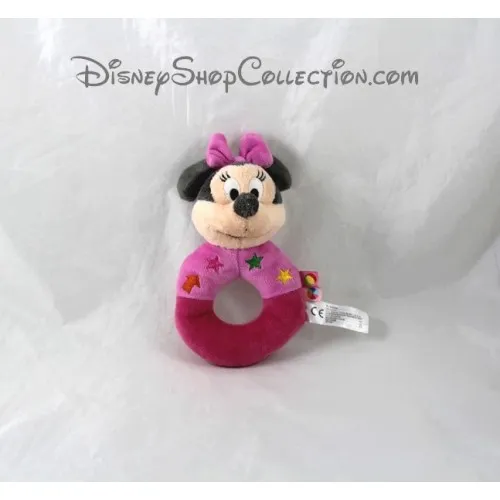 Hochet souris Minnie DISNEY NICOTOY flèche étoiles grelot 16 cm