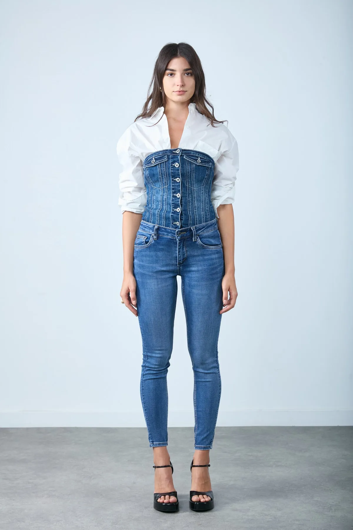Jogg jean push taille basse - Noel