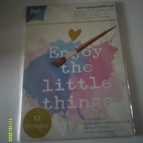 Joycrafts - aquarelle - 12 feuilles de dessins avec 12 modèles différents