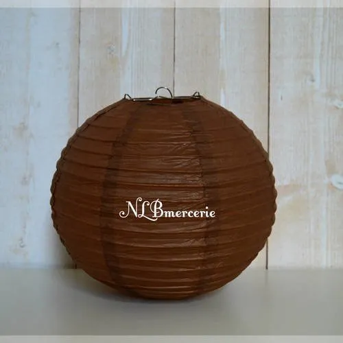 Lampions chocolat diamètre 20 cm  en papier de riz , lanternes , boules chinoise