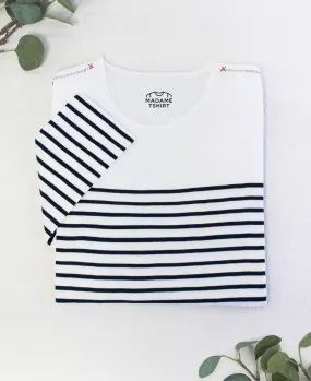 Marinière manches longues femme Petit coeur brodé personnalisé