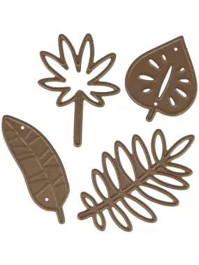 Matrices de découpe 4 minies feuilles tropicales - N/A