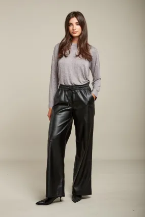 Pantalon jogg large en simili  - Arlon