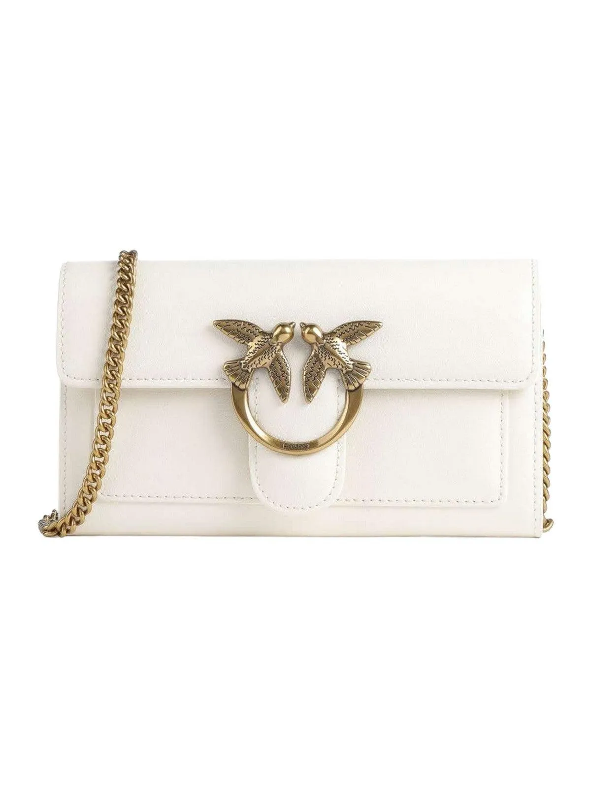 PINKO Portefeuille Femme Love one wallet 100062-A0F1 Z14Q Ivoire