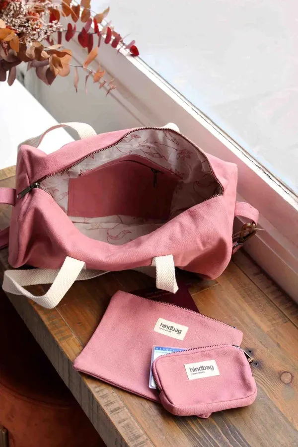 Pochette Rose blush en coton bio - Lou