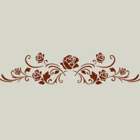 Pochoir en vinyle adhésif. arabesque de roses. pochoir arabesque (ref 348-2)