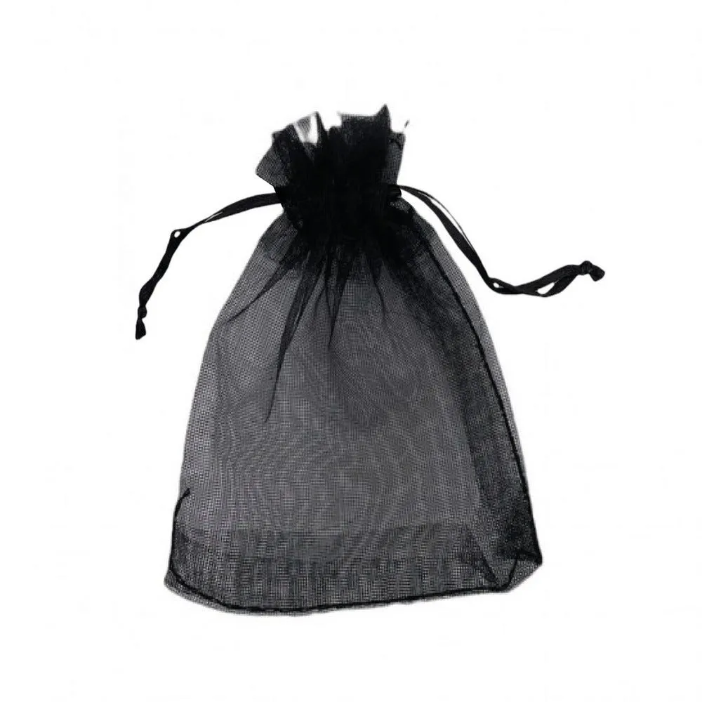 Pochon organza noir S sans impression x100