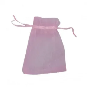 Pochon organza rose S sans impression x100