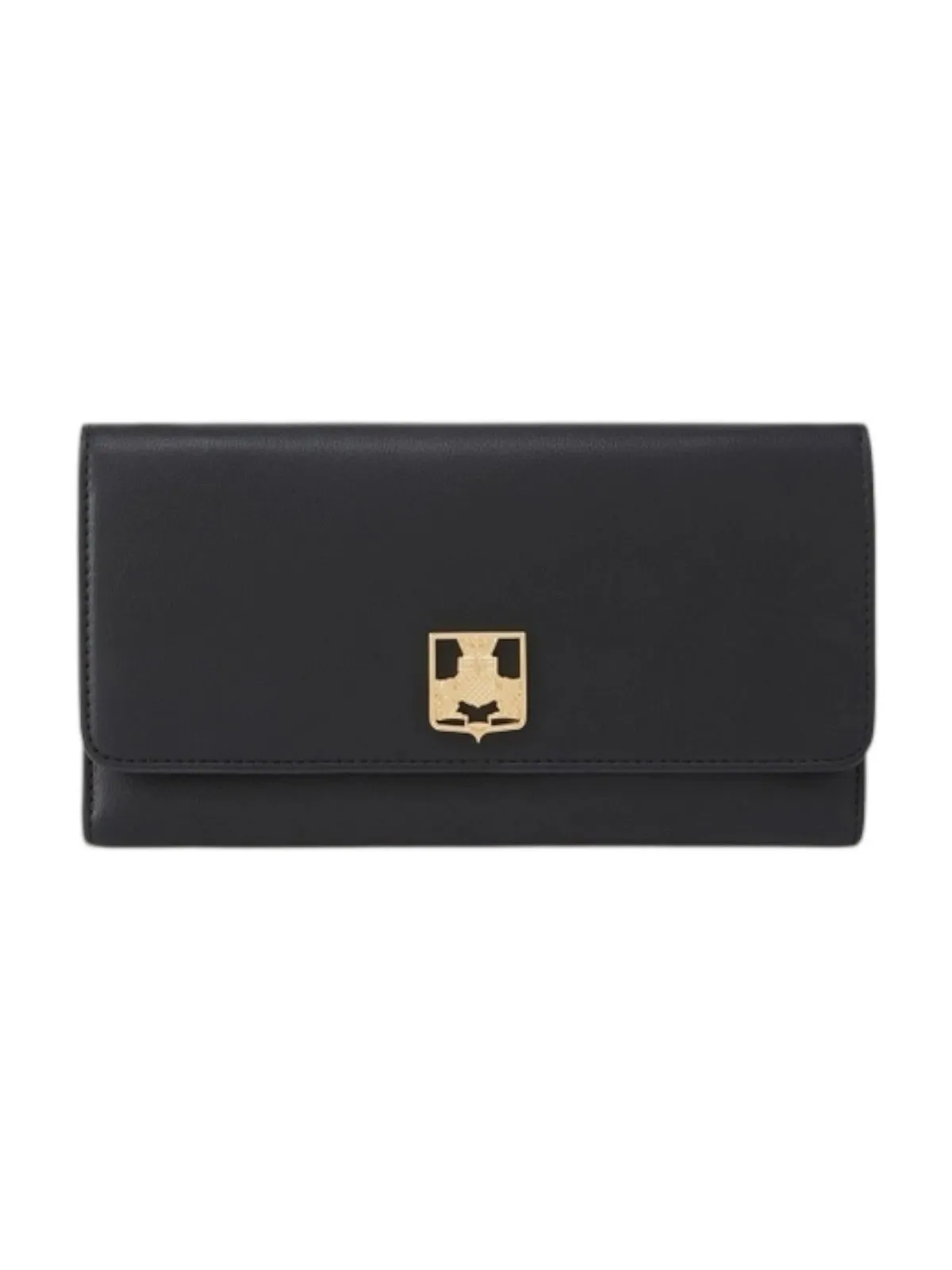 Portefeuille noir Elisabetta Franchi avec bouclier doré PF04A46E2 110