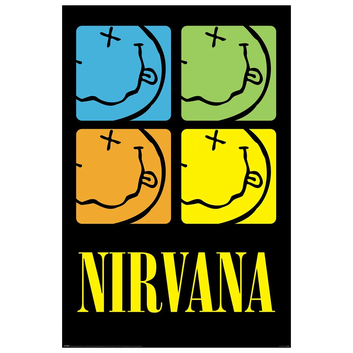 Poster NIRVANA - Smiley Squares - Rock A Gogo