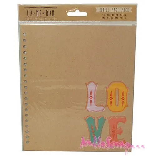 *recharges pages imprimées album "la-de-dah" façon journal intime spécial scrapbooking (ref.110) *