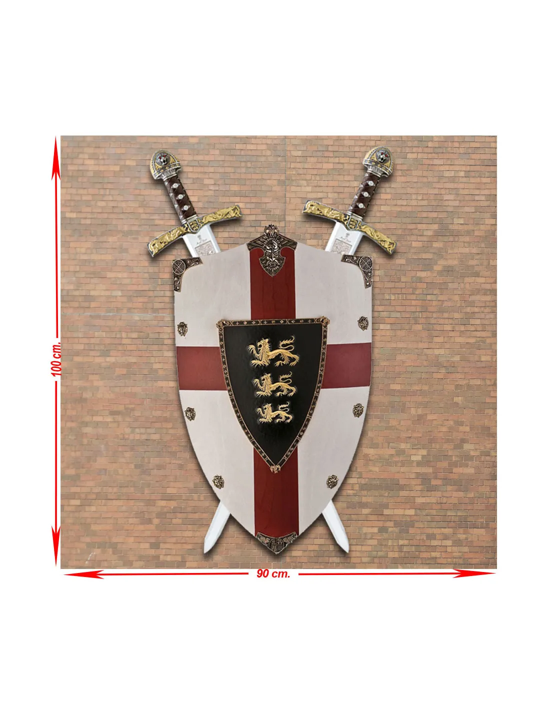 Richard Cœur de Lion Panoplie Deluxe avec Bouclier et Épées ⚔️ Boutique Épées