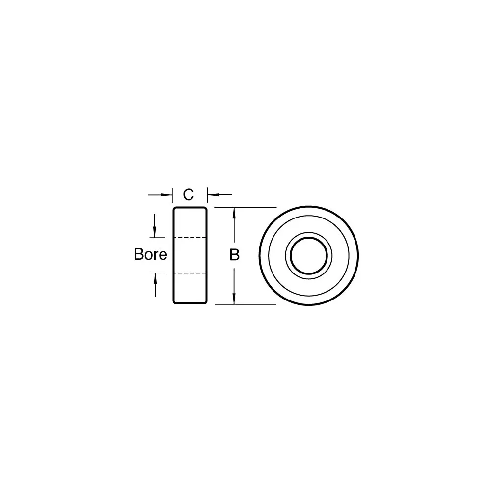 Roulement de rechange, 15mm x 25,4mm  
