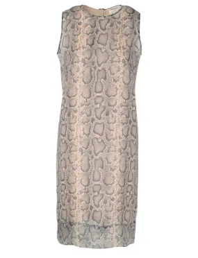 Sportmax Robe en organza imprimé python