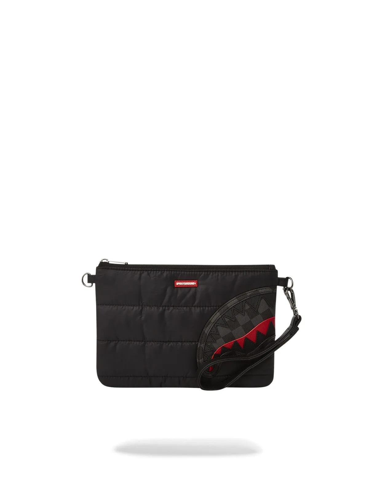 SPRAYGROUND Pochette Uomo BLACK PUFFER GREY CHECK POUCHETTE 910B6858NS