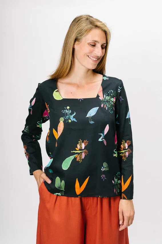Top Carré motif Bayou