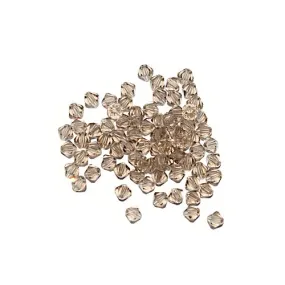Toupie à facettes cristal 4x4 mm smoke x10