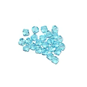 Toupie à facettes cristal 6x6 mm light aquamarine x10